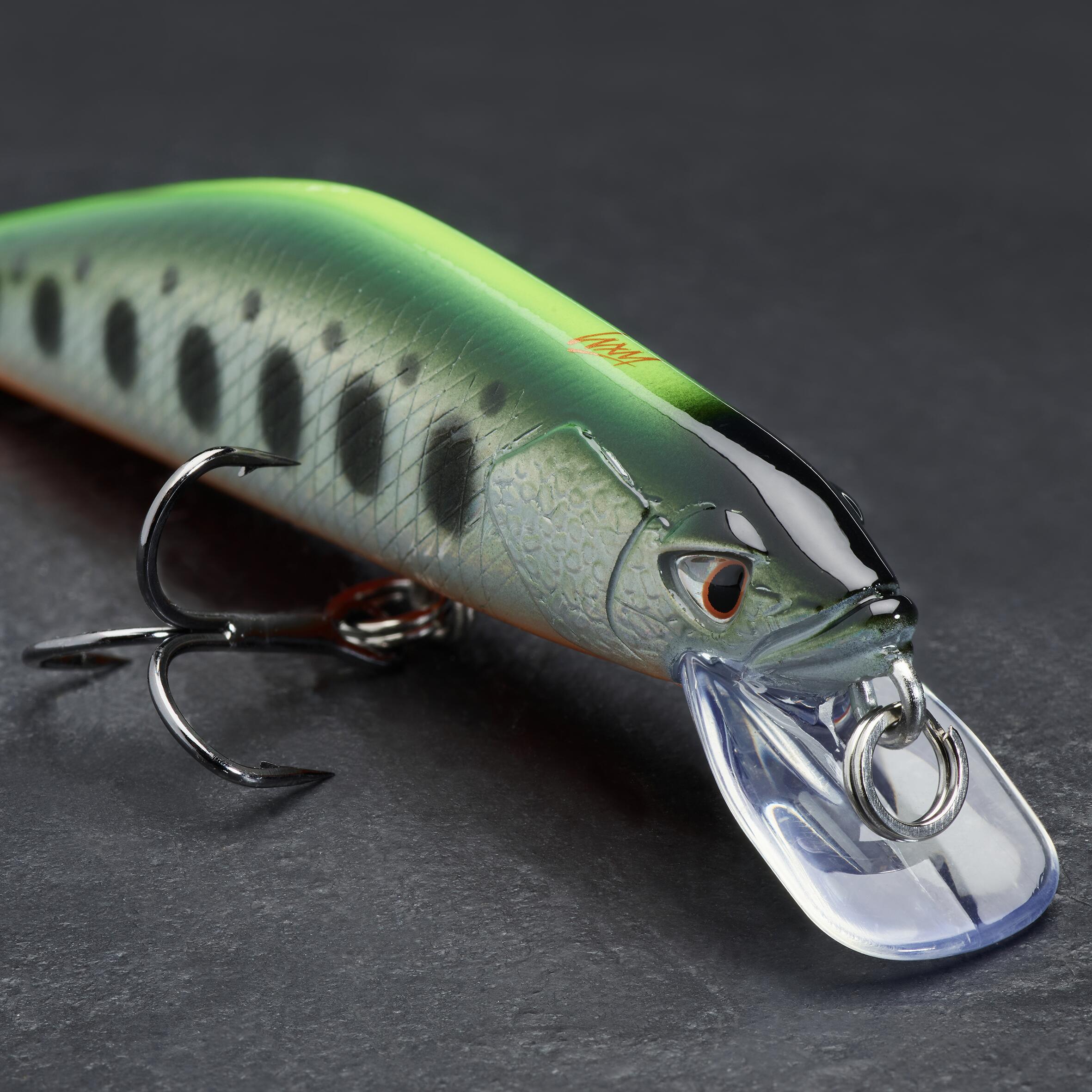 Leurre De Pêche Vintage – Jaune Fluo Et Noir, Modèle Ancien Pour Collectionneur