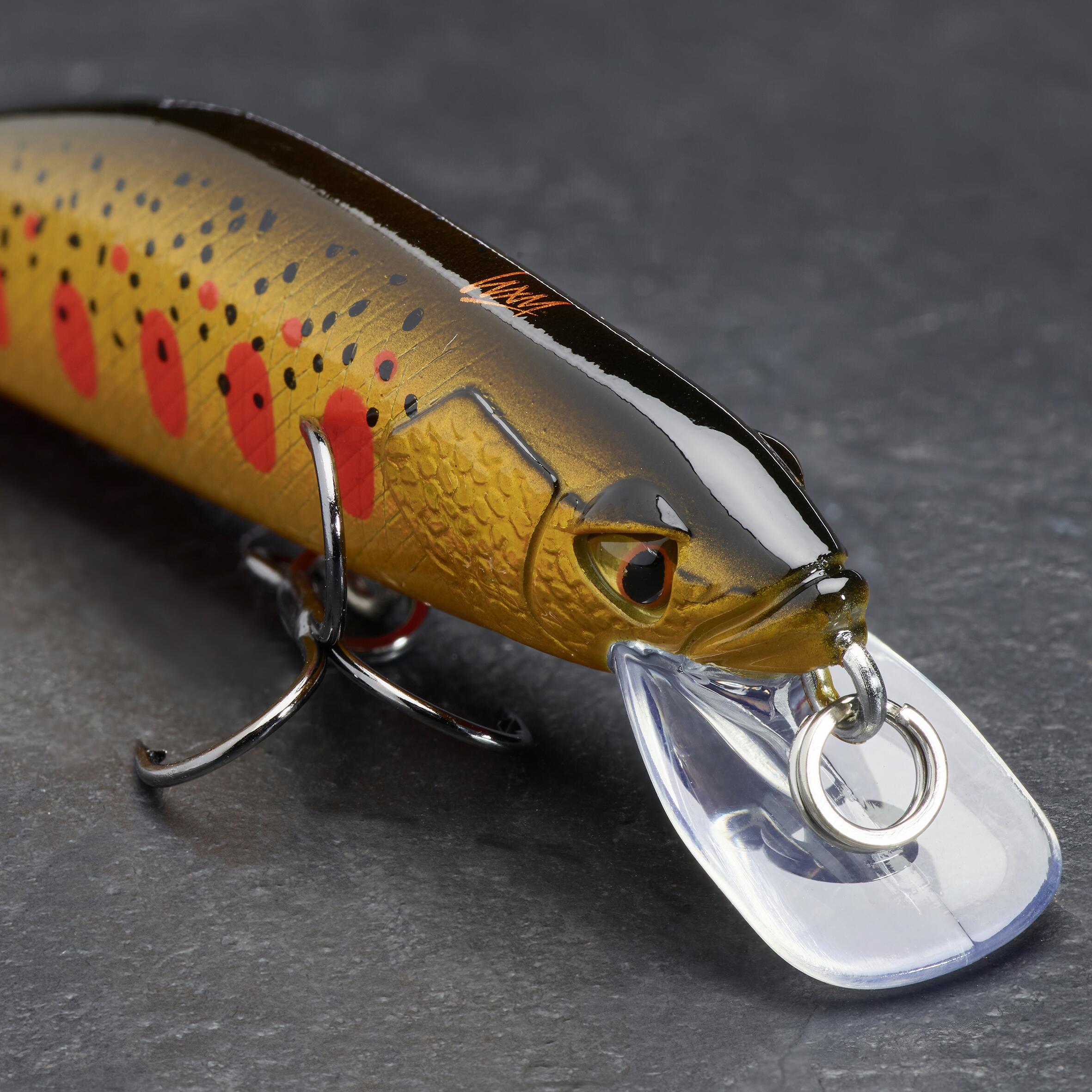Leurre De Pêche Flottant 11,5cm – Tête Rouge Et Corps Jaune Holographique, Idéal Pour La Mer Et La Rivière