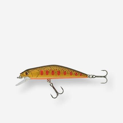 POISSON NAGEUR TRUITE MINNOW WXM MNWFS 70 US JAUNE FLUO