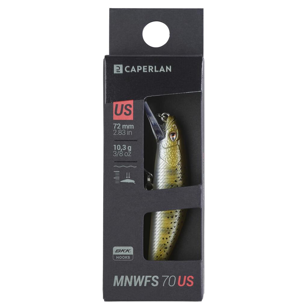 ВОБЛЕР ЗА ПЪСТЪРВА MINNOW WXM  MNWFS 70 US, ЖЪЛТО ЕЛЕКТРИК