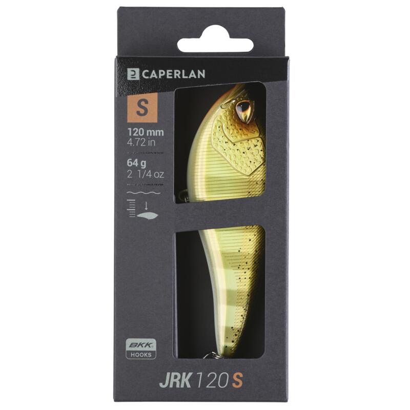 AMOSTRA FLUTUANTE PESCA JERKBAIT WXM JRK 120S GOLD