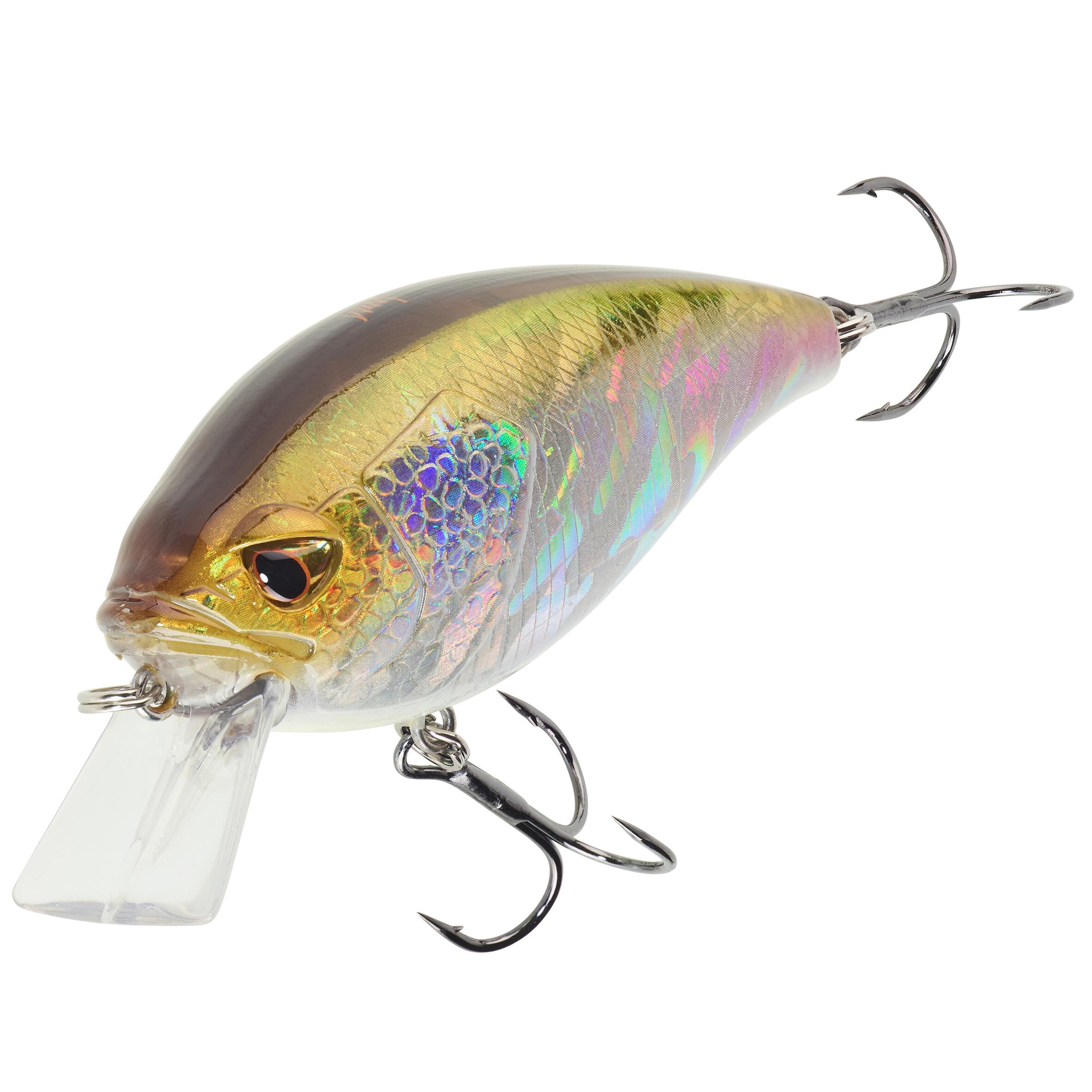 AMOSTRA FLUTUANTE PESCA CRANKBAIT SHALLOW RUNNER WXM CRKSR 70 F DORSO VERDE 2/5