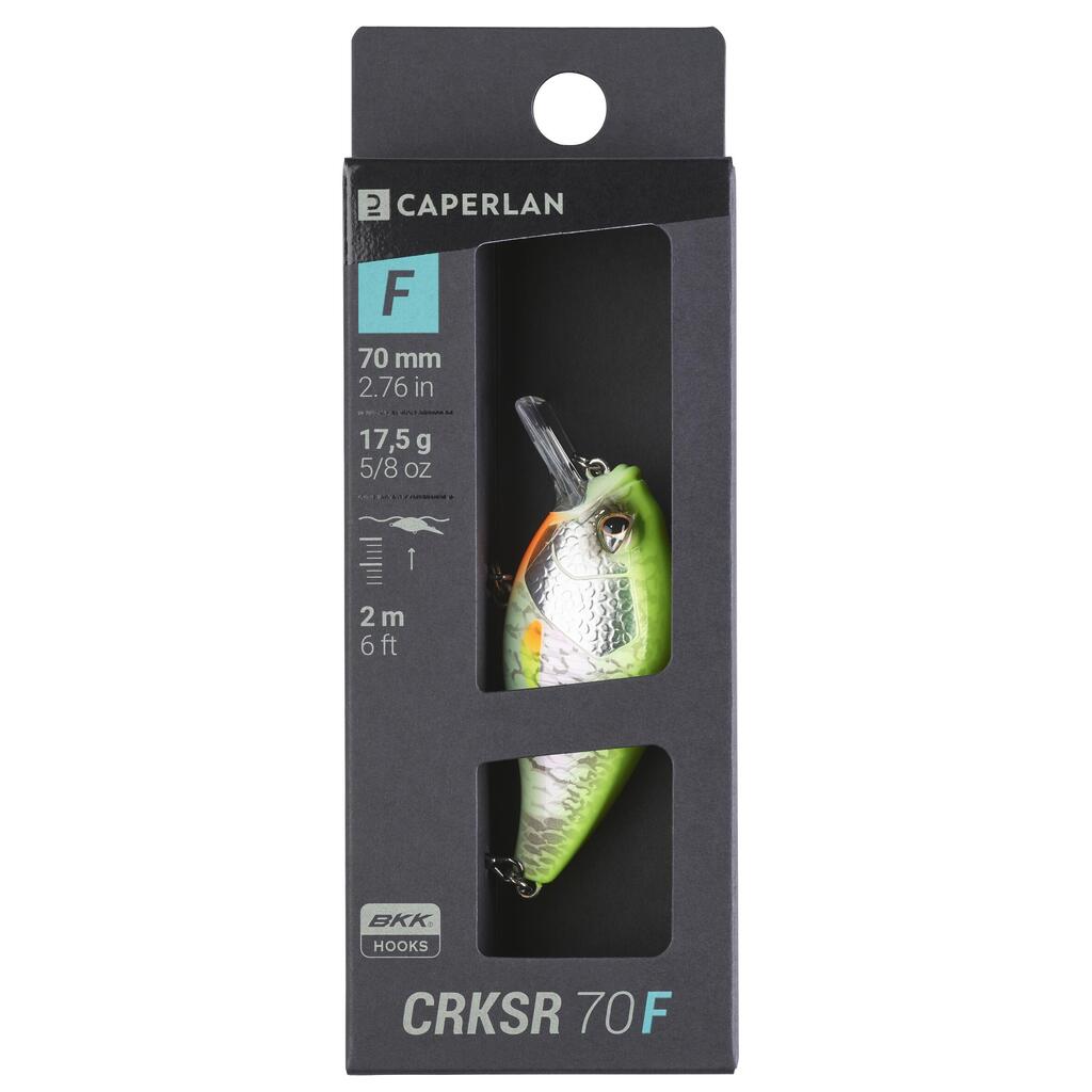 Kieto masalo „Crankbait“ vobleris žvejybai seklumoje „WXM CRKSR 70F GREEN BACK“