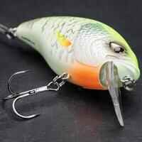 CRANKBAIT HARD LURE SHALLOW RUNNER WXM CRKSR 70F WHITE YELLOW BACK