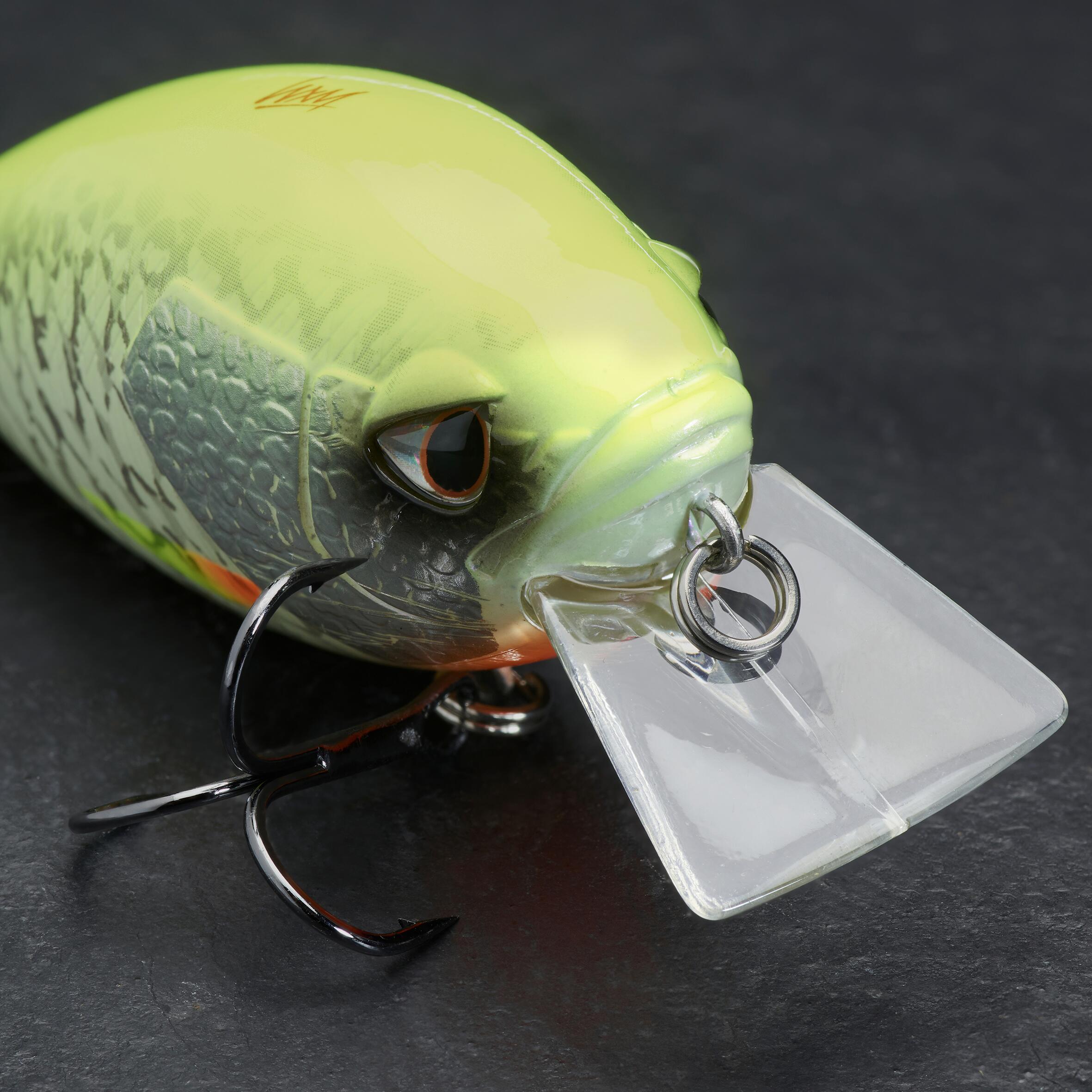 CRANKBAIT HARD LURE SHALLOW RUNNER WXM CRKSR 70F WHITE YELLOW BACK 3/5