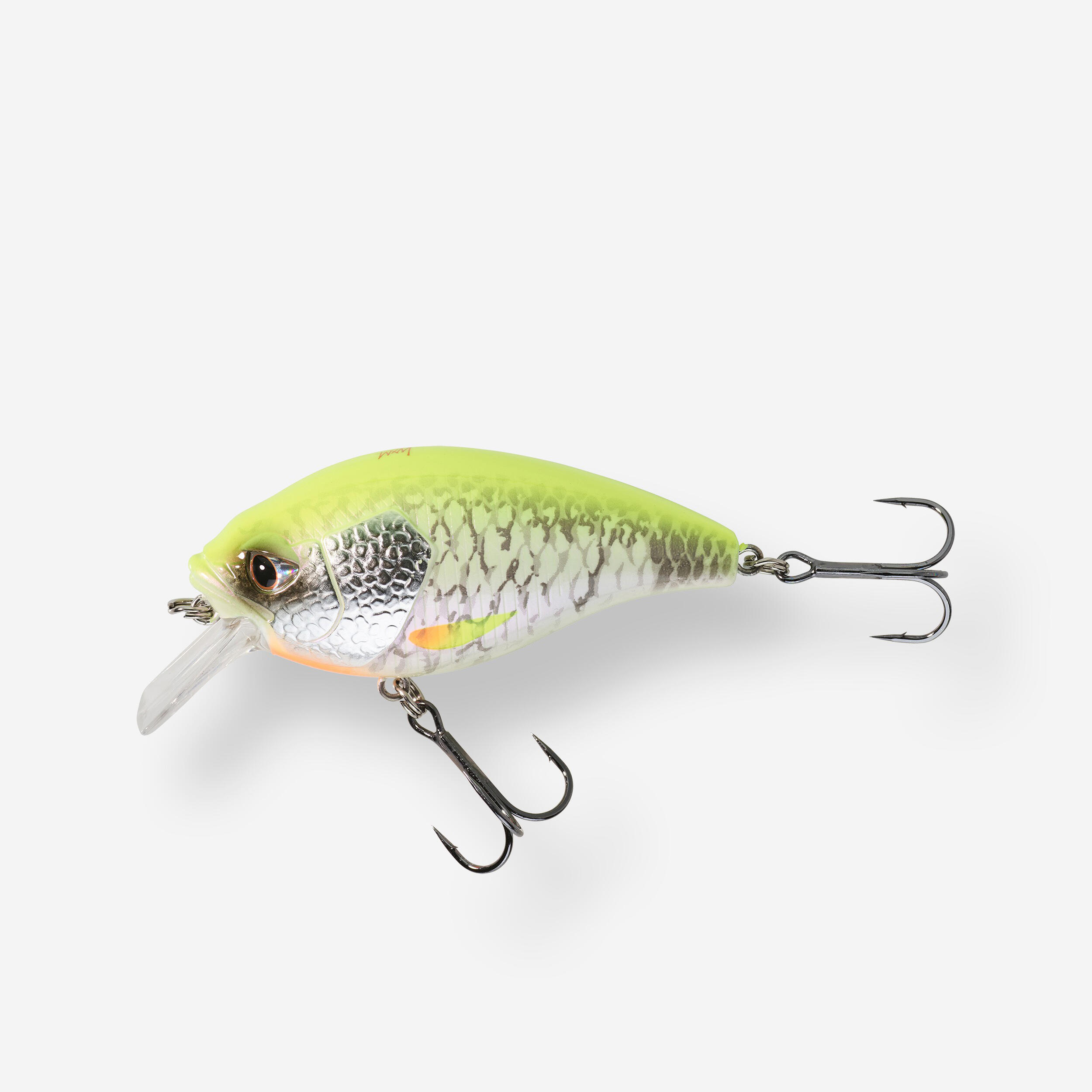 CRANKBAIT HARD LURE SHALLOW RUNNER WXM CRKSR 70F WHITE YELLOW BACK 1/5