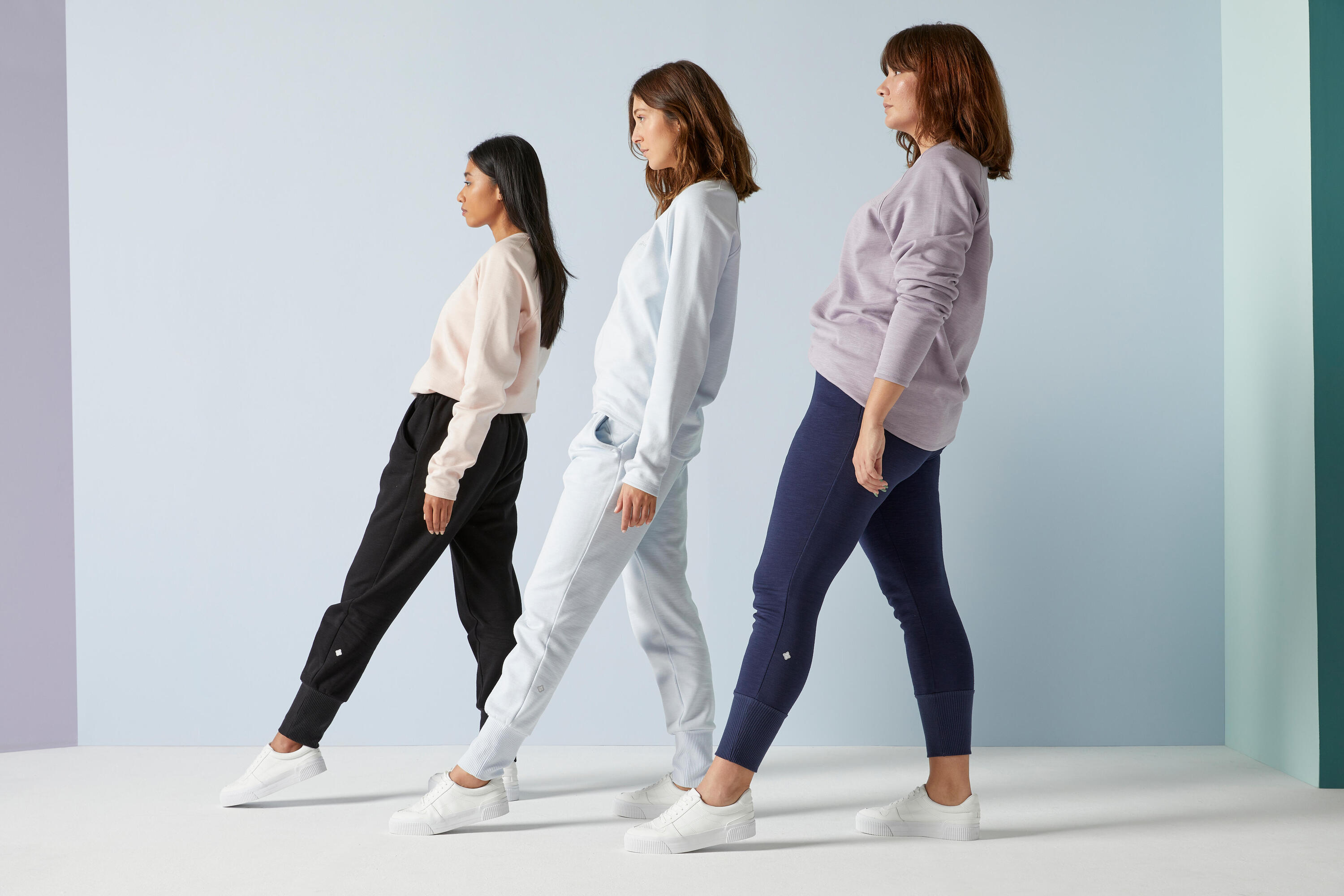 PANTALÓN CARROT MUJER YOGA SUAVE AZUL CLARO  8/8