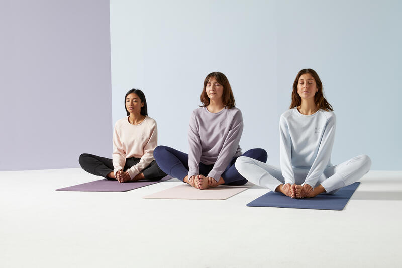 Sweater voor yoga dames Easy lichtblauw