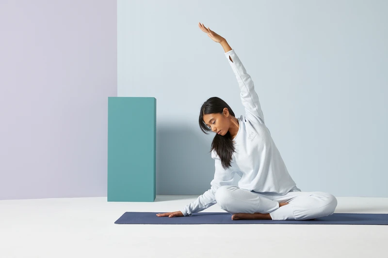 Коврик для йоги 5 мм Light V2 синий Kimjaly