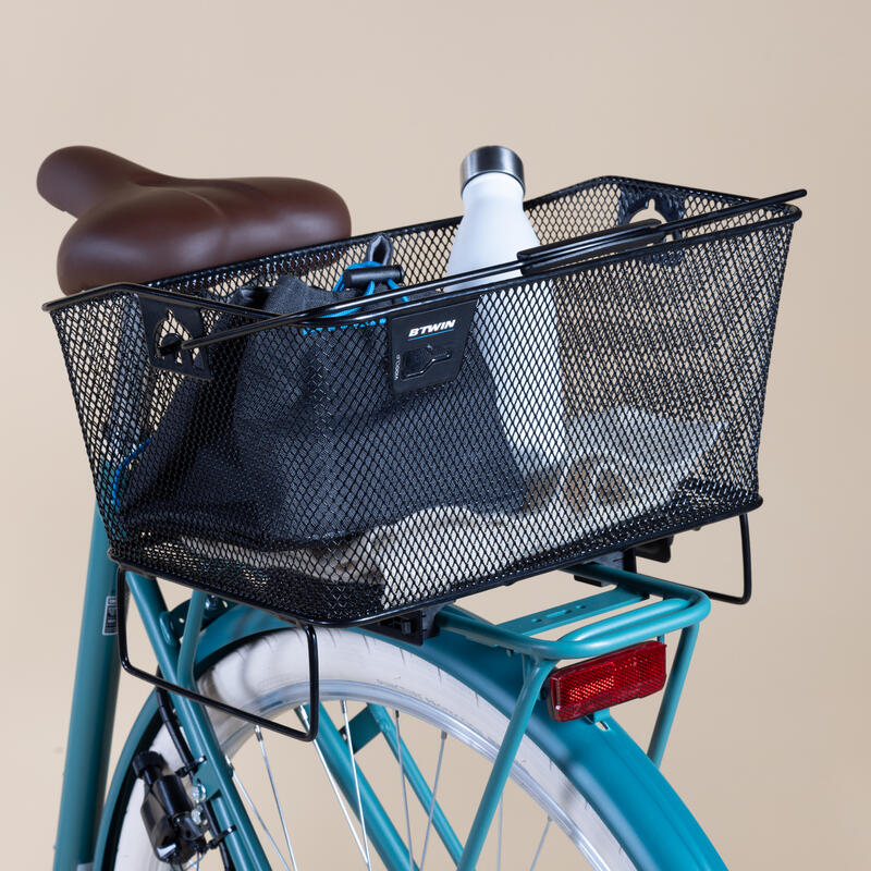 Basil Panier Vélo Enfant Cento - Panier Avant Robuste Pour Bicyclette Enfants Panier Vélo Basil Cento Acier 42x32cm Fixation