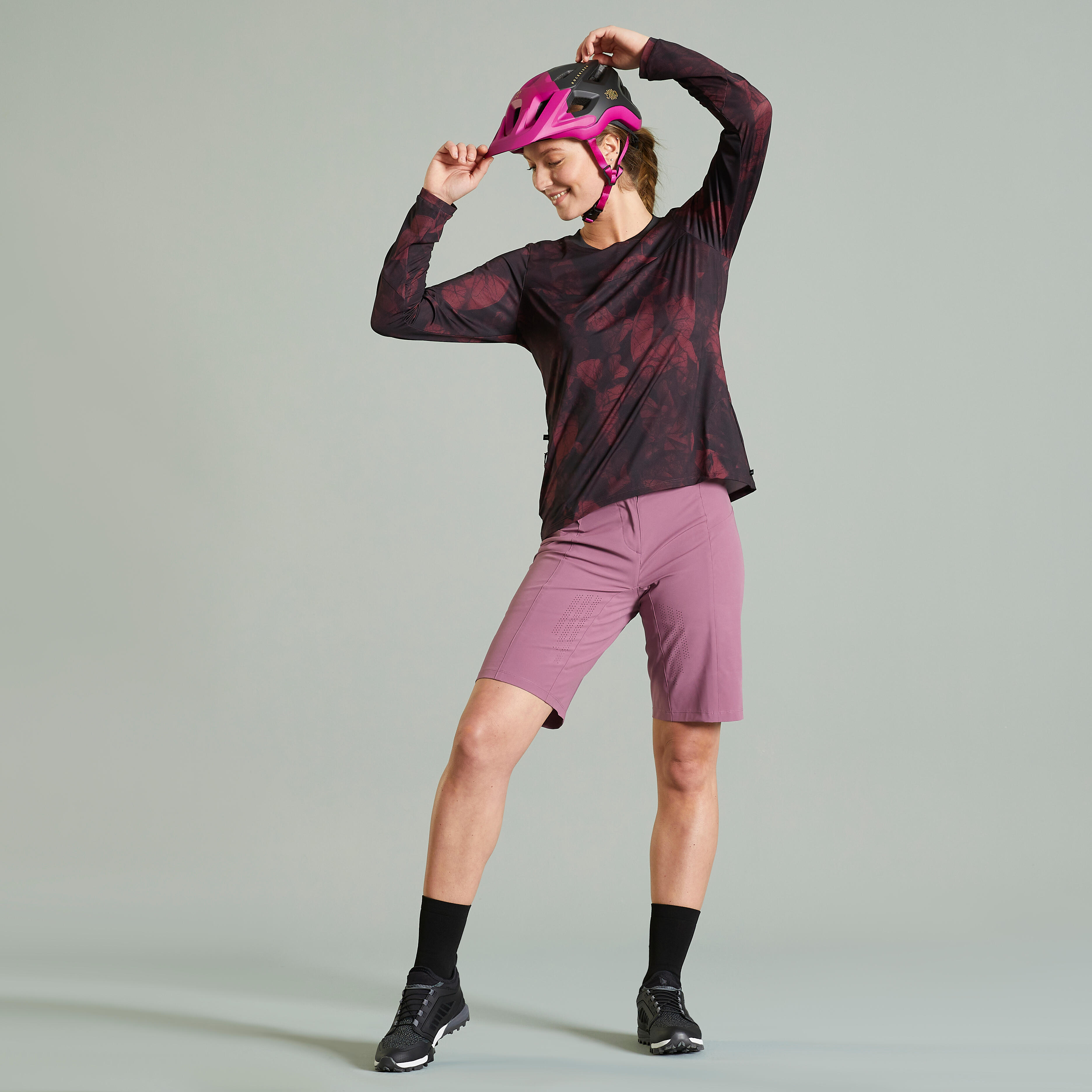 PANTALÓN CORTO MTB 700 MUJER NECTARINA ROCKRIDER | Decathlon