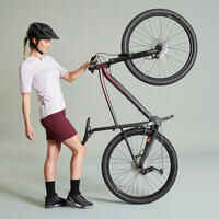 Maillot ciclismo MTB manga corta mujer Rockrider ST 500 lila