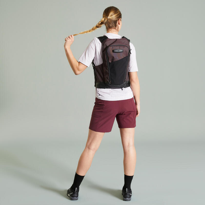 Short velo vtt Cargo femme bordeaux