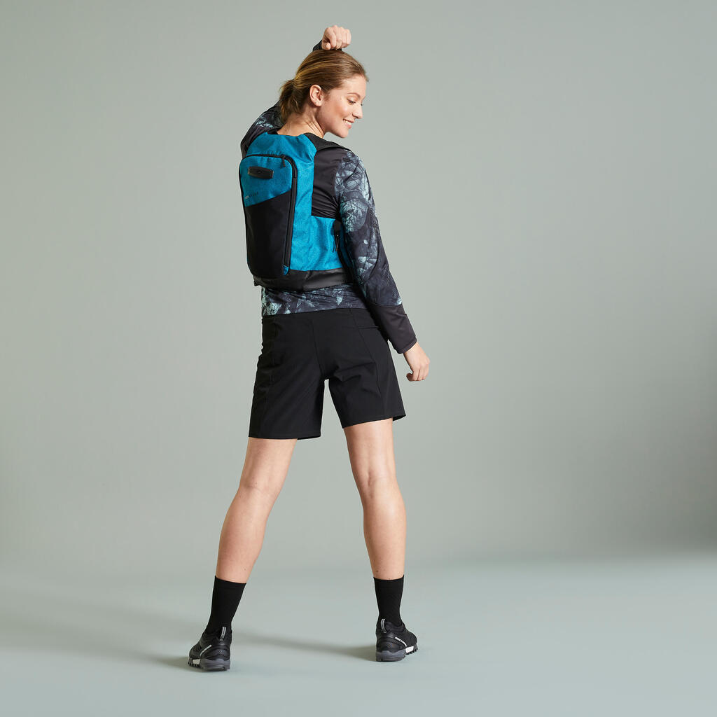 Short Ciclismo MTB Expl 500 Mujer Negro