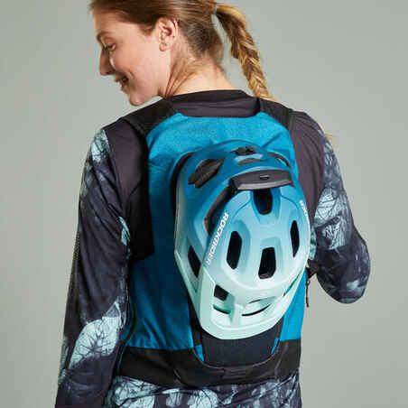 Mountain Bike Hydration Backpack Explore 7L/2L Water - Turquoise Blue