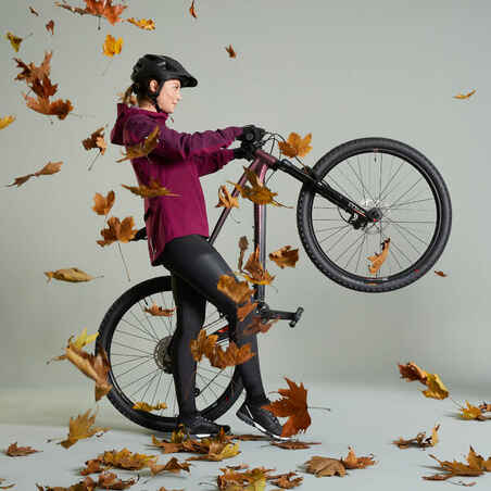 Regenjacke Fahrrad MTB Damen lila 