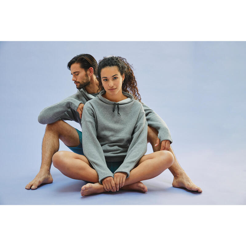 Warme yogasweater uniseks grijs
