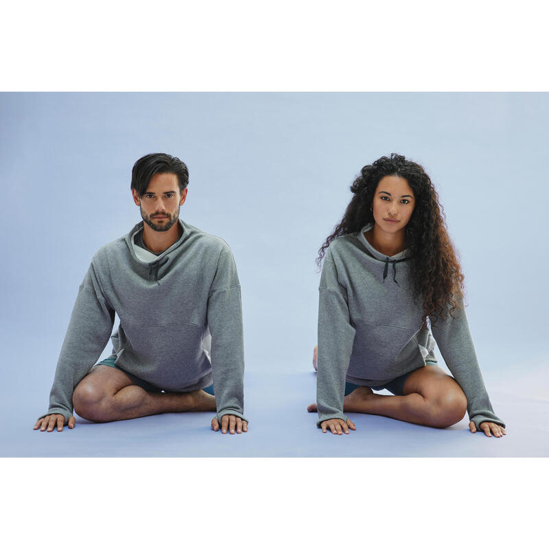 Warme yogasweater uniseks grijs