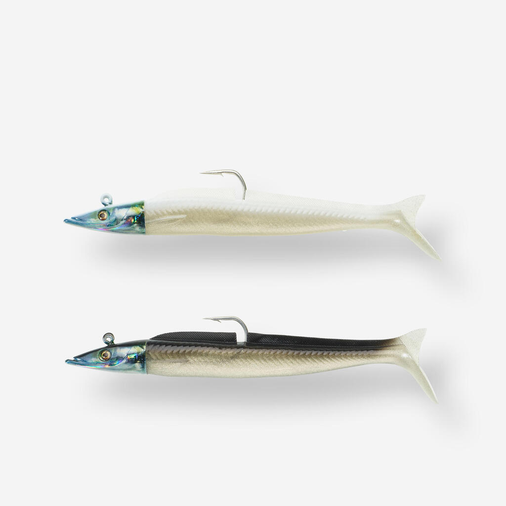 Sand Eel Shad Soft Lure COMBO EELO 150 25 g BLACK BACK / WHITE BACK