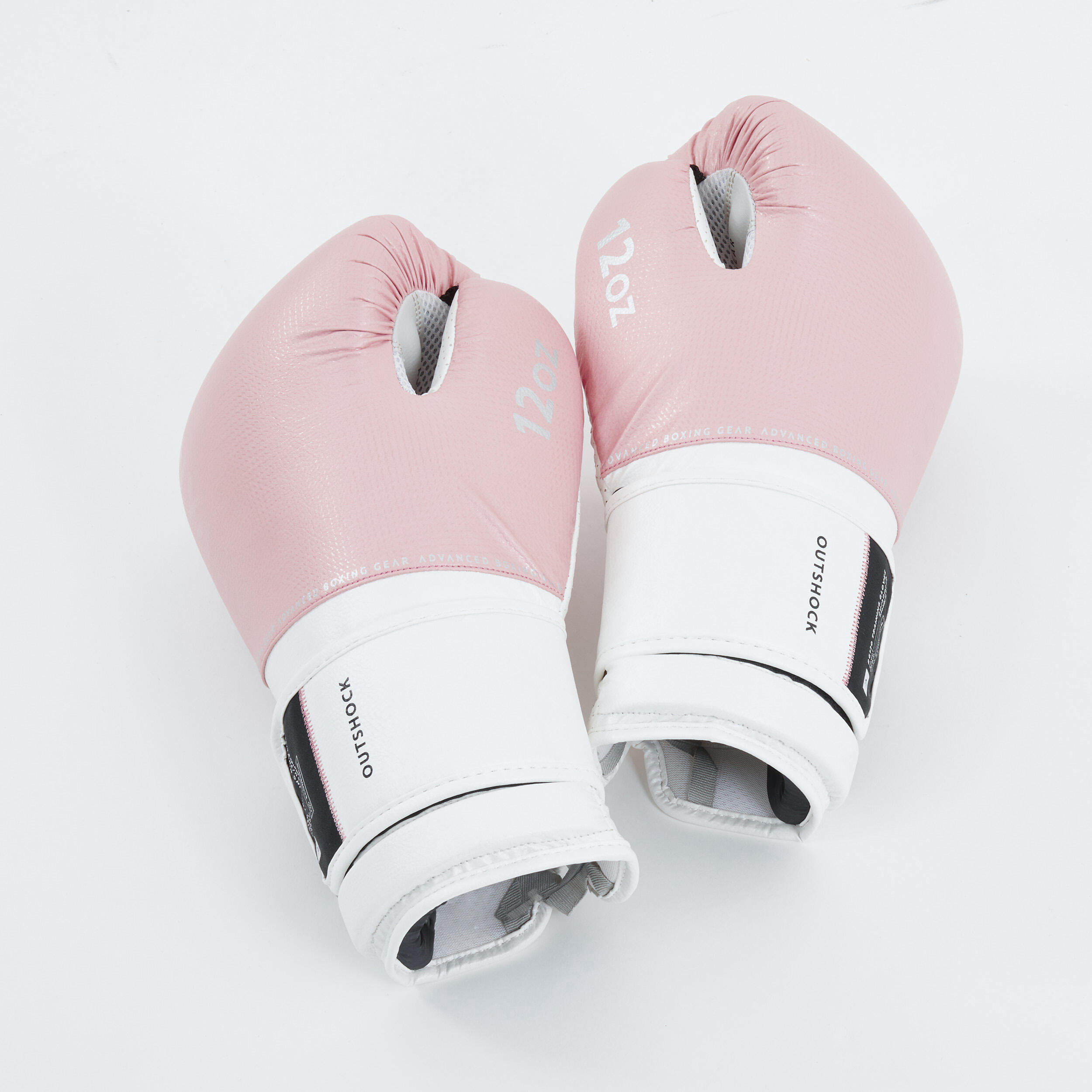 Adult Unisex Boxing Gloves with Impact Protection and Ventilated Fabric - Pink