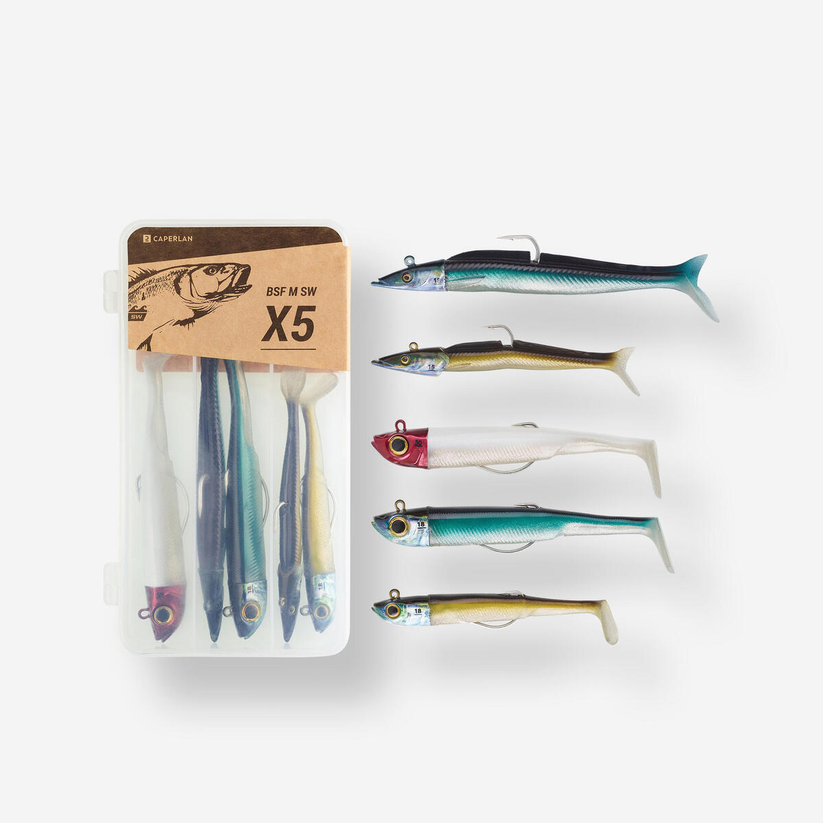 KIT / BOX BOITE DE LEURRE SOUPLE BSF M SW pêche en mer