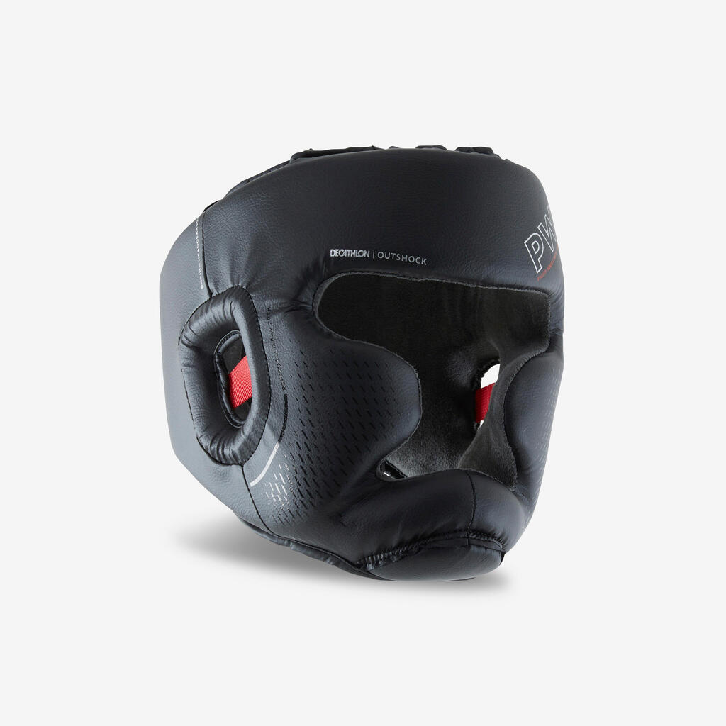 CASCO DE BOXEO PROTECCIÓN POMULOS MENTÓN OREJAS NEGRO 500