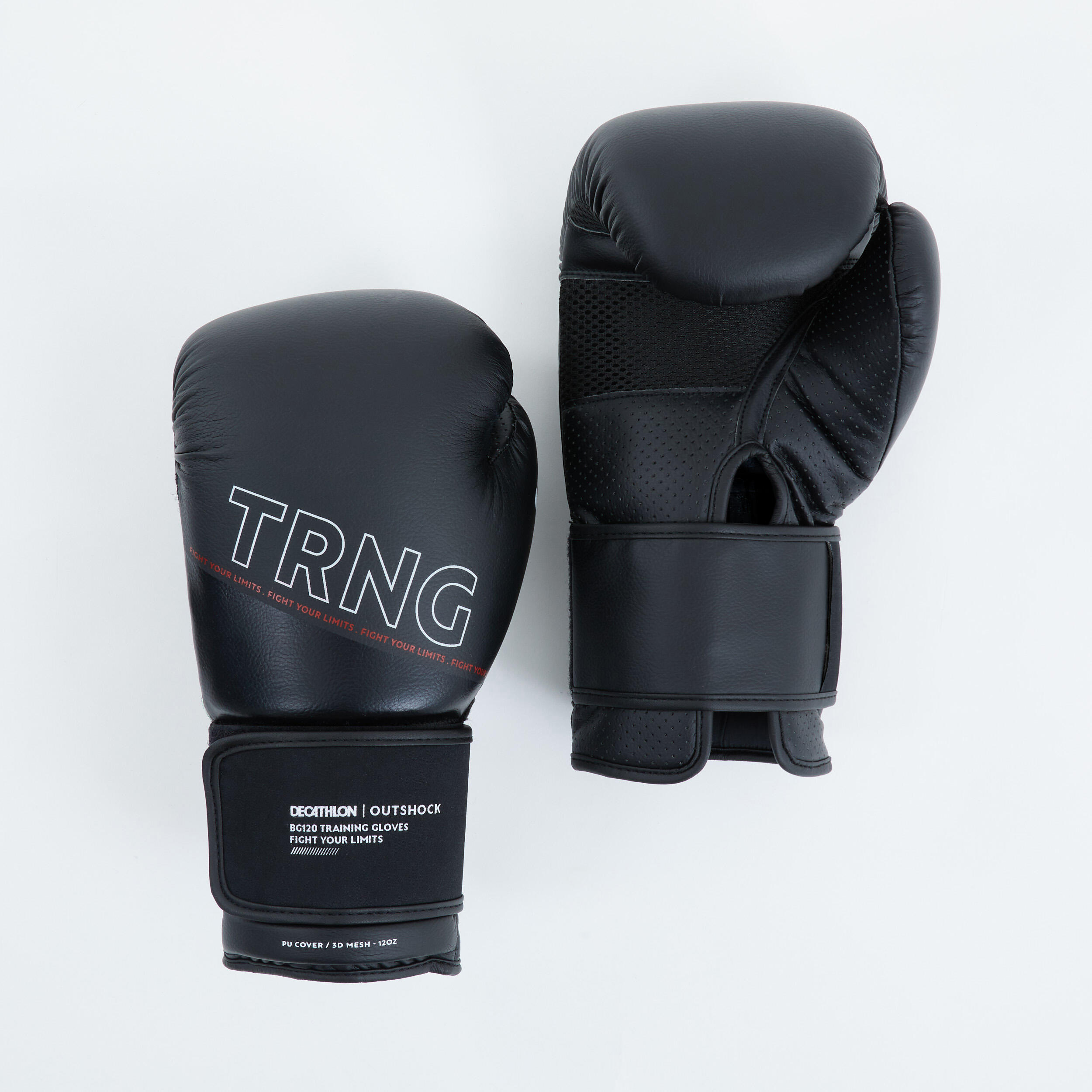 Boxing Training Gloves 120 Black Decathlon