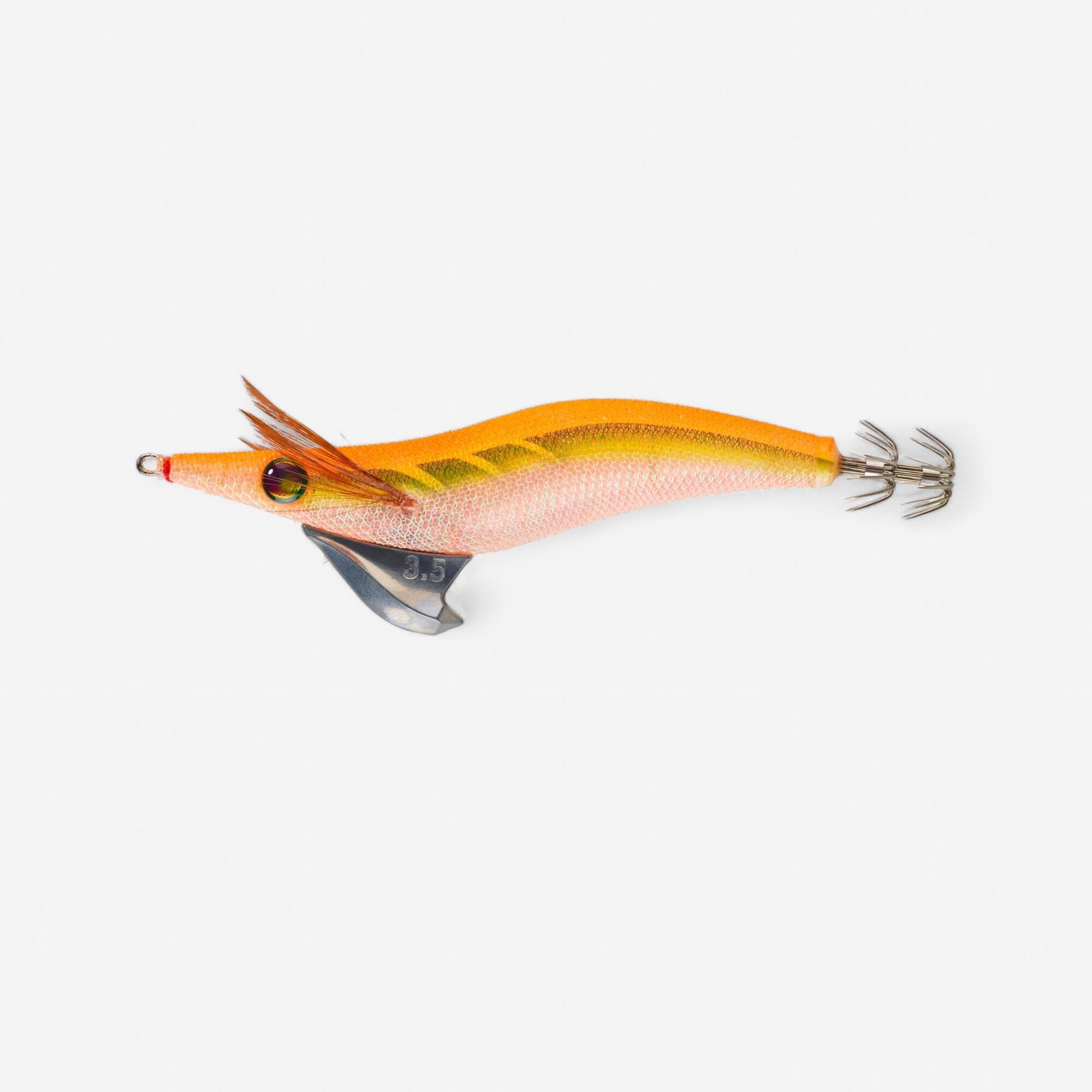 EBIKA shallow flowing jig 3.5/135 Orange fluo cuttlefish/calamari fishing