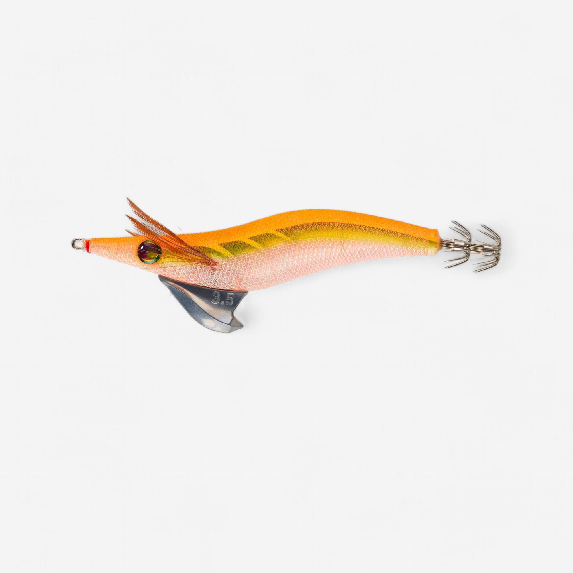 Caperlan - Turlutte Coulante Shallow Ebika 3.5/135 Orange Fluo Pêche Seiches/calamars - Turlutte - Peche - Orange - Taille Unique - Decathlon