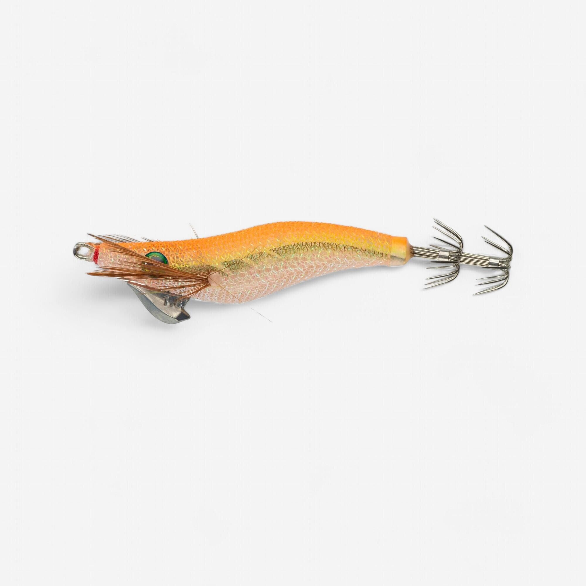 CAPERLAN Shallow Sinking Jig for Cuttlefish and Squid fishing EBIKA 1.8/85 - Neon Orange