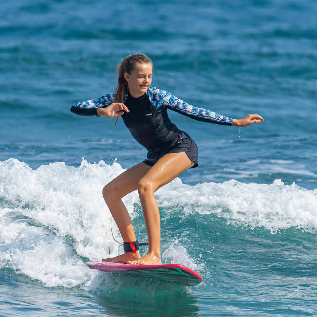 Girls Surfing Shorts 100 KATY BLACK