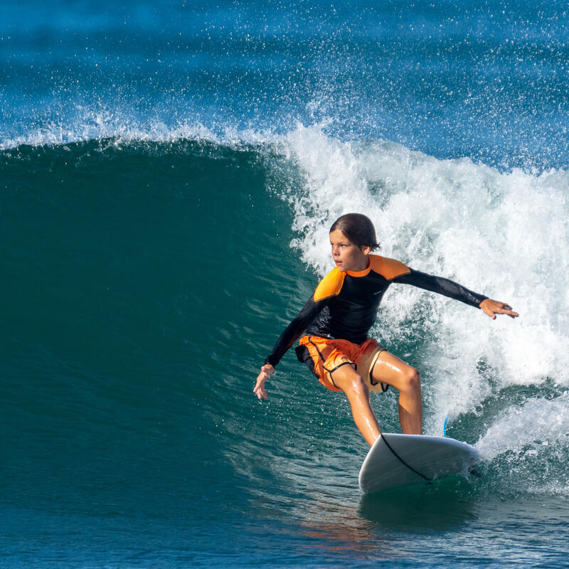 Top UV surfingowy dla dzieci Olaian 900 z neoprenu długi rękaw