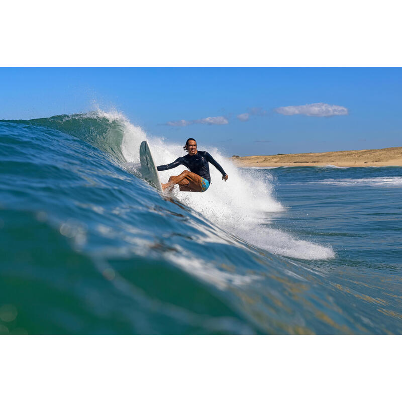 Uv-werende rashguard voor surfen heren 900 lange mouwen zwart