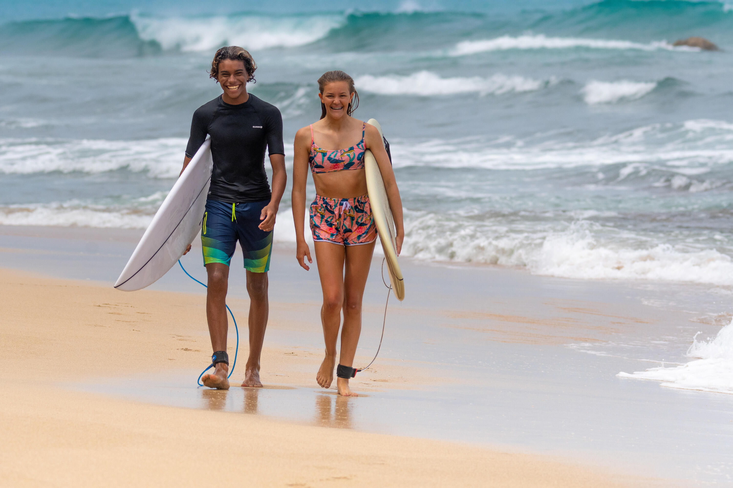 Maillot dermoprotecteur de surf à manches courtes enfant, 100 3/5