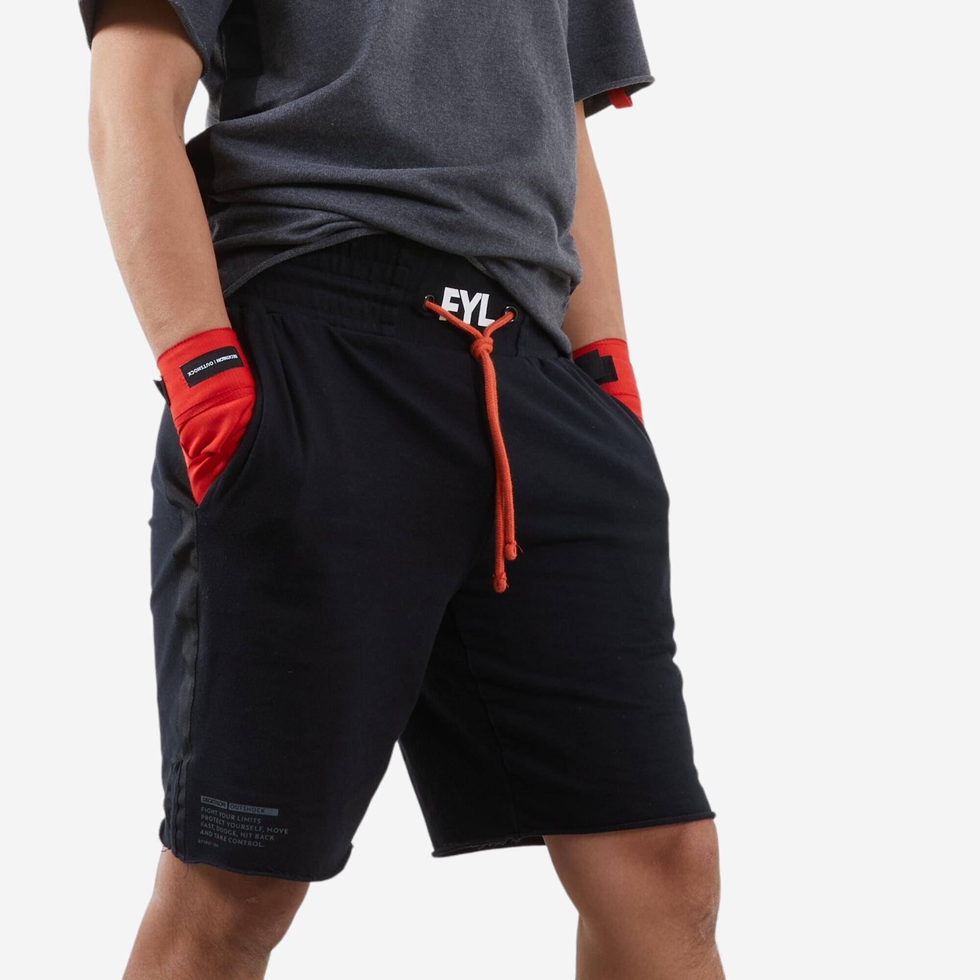 Adult Boxing Shorts 100 Black -  1
