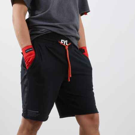 SHORT DEPORTIVO HOMBRE PARA BOXEO NEGRO 100