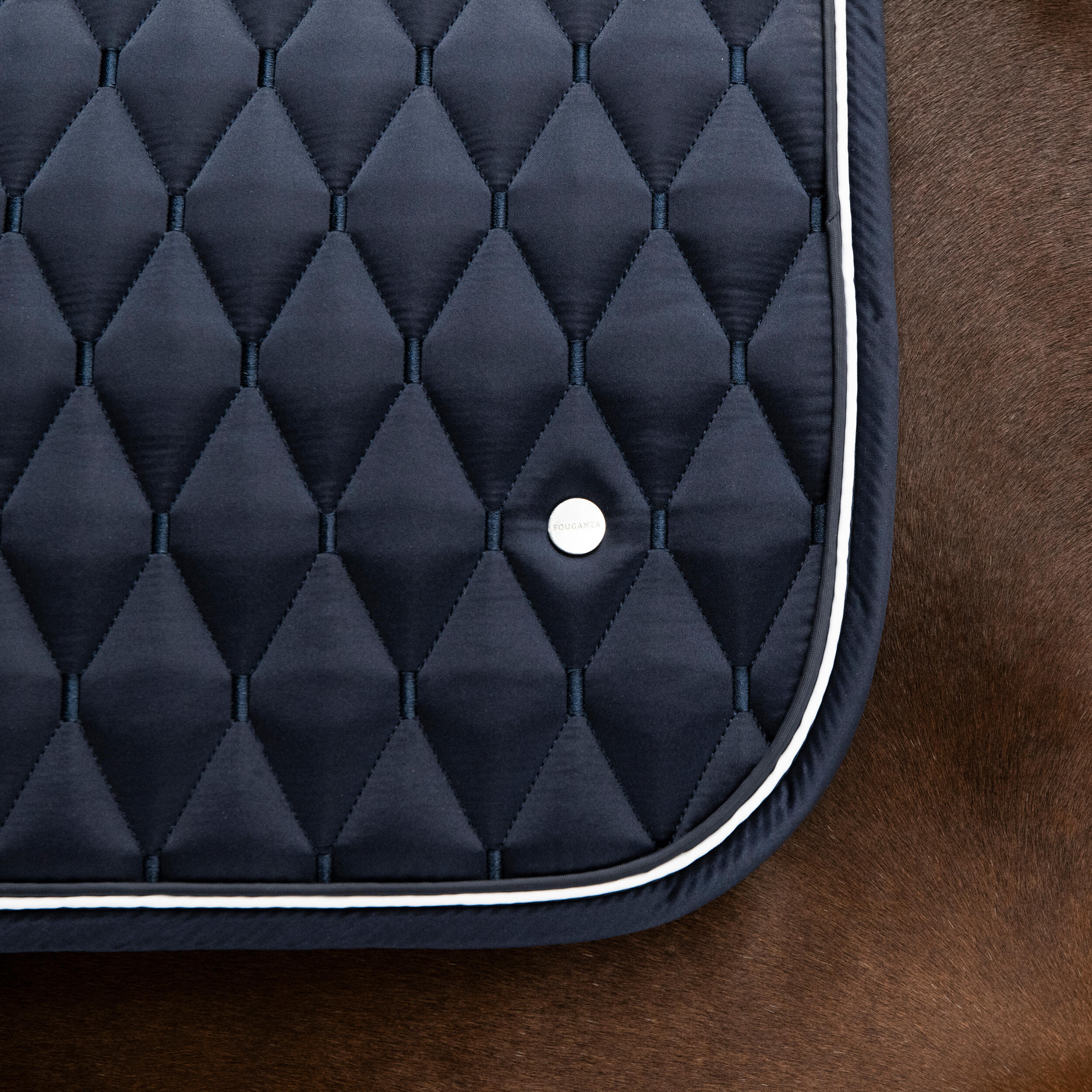 Horse Riding Dressage Saddle Cloth for Horse 900 - Navy 3/6