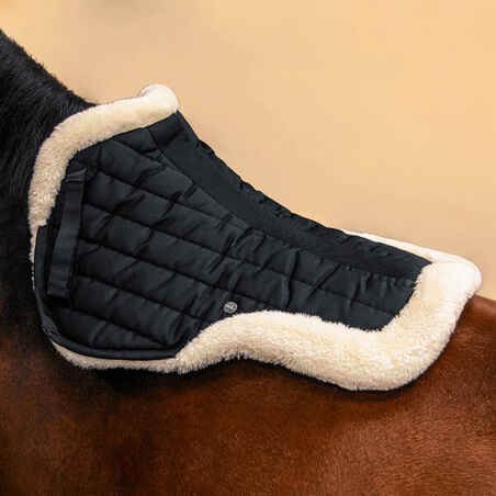 Synthetic Sheepskin Saddle Pad 900 - Black