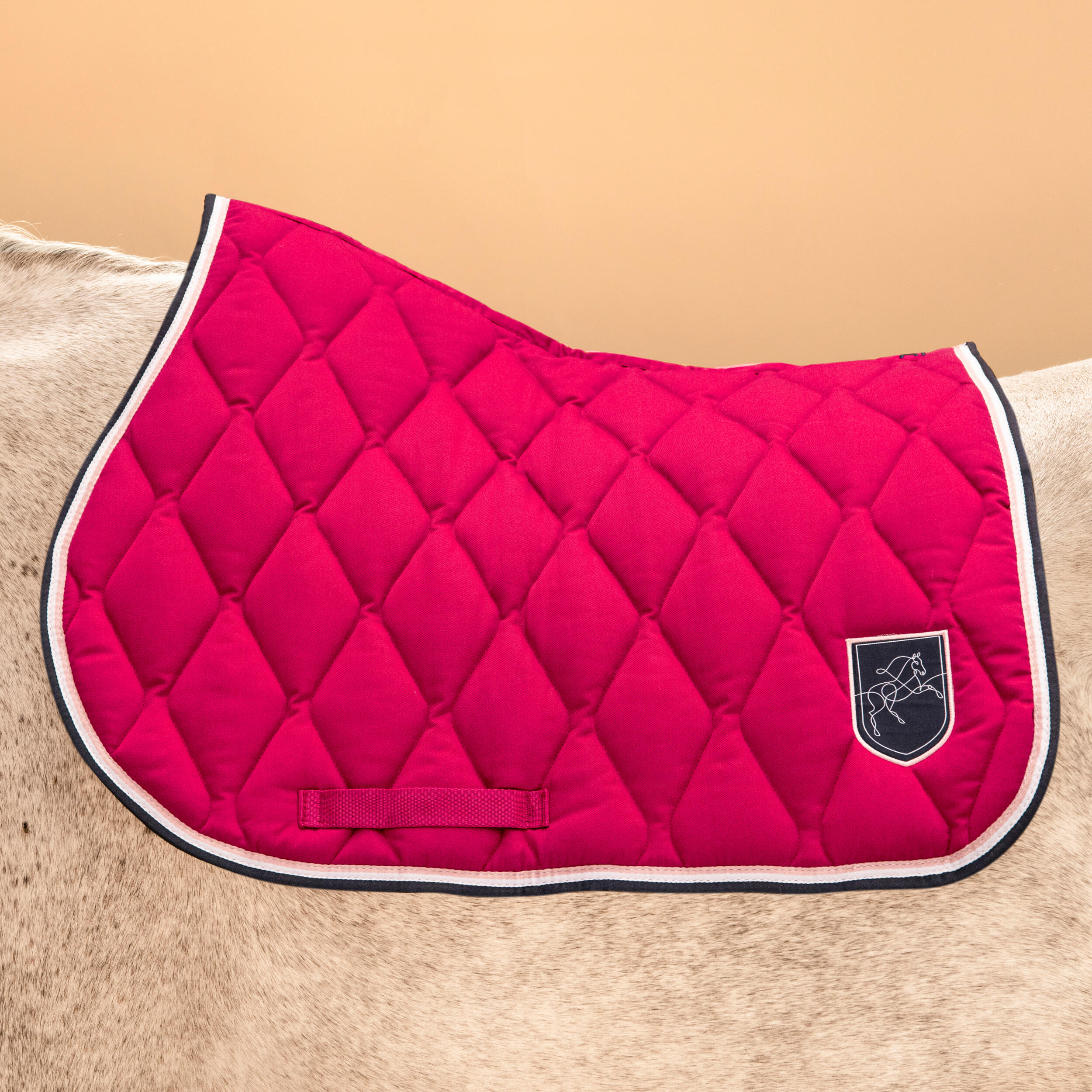 Horse & Pony Saddle Cloth 500 - Cardinal Pink 7/8