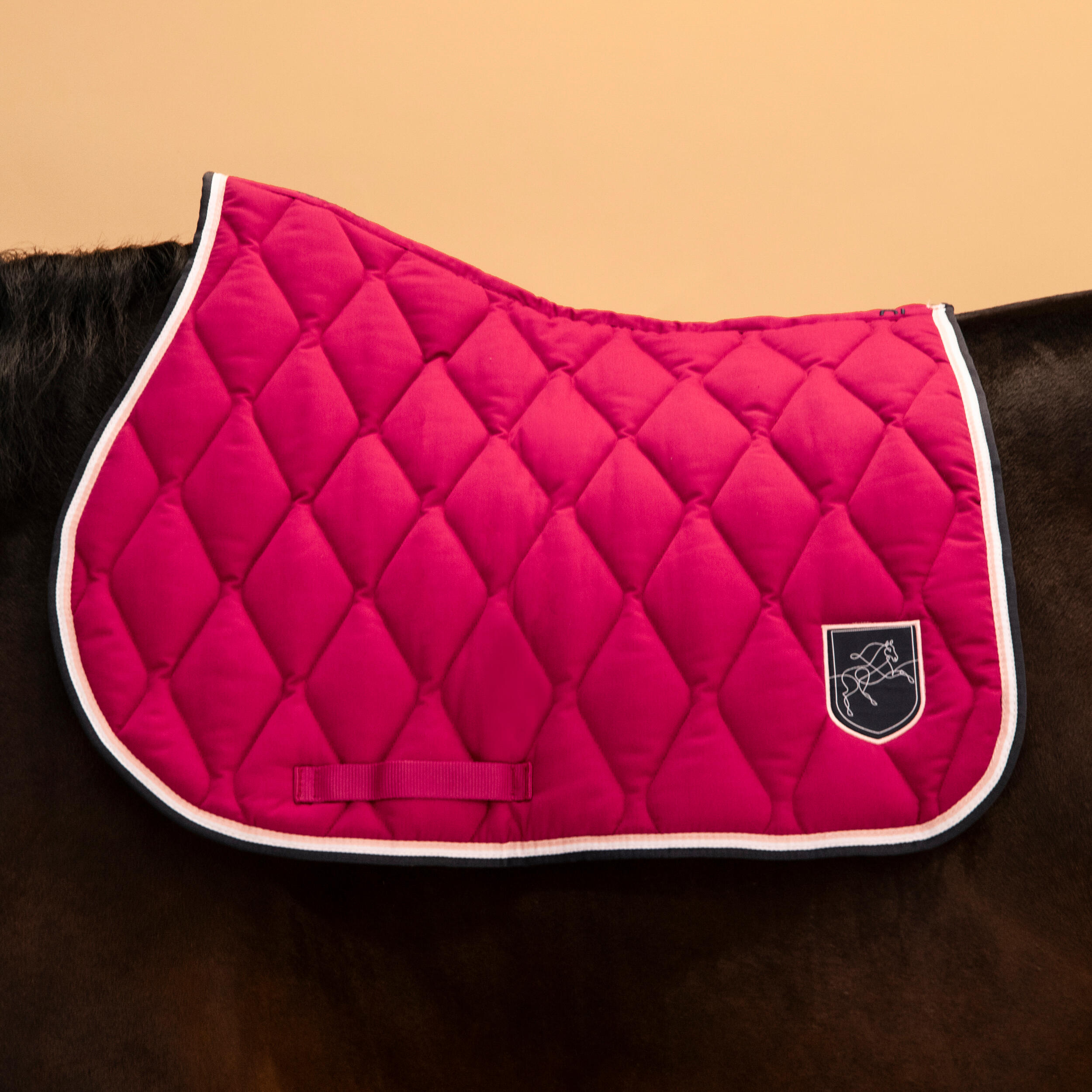 Horse & Pony Saddle Cloth 500 - Cardinal Pink 8/8