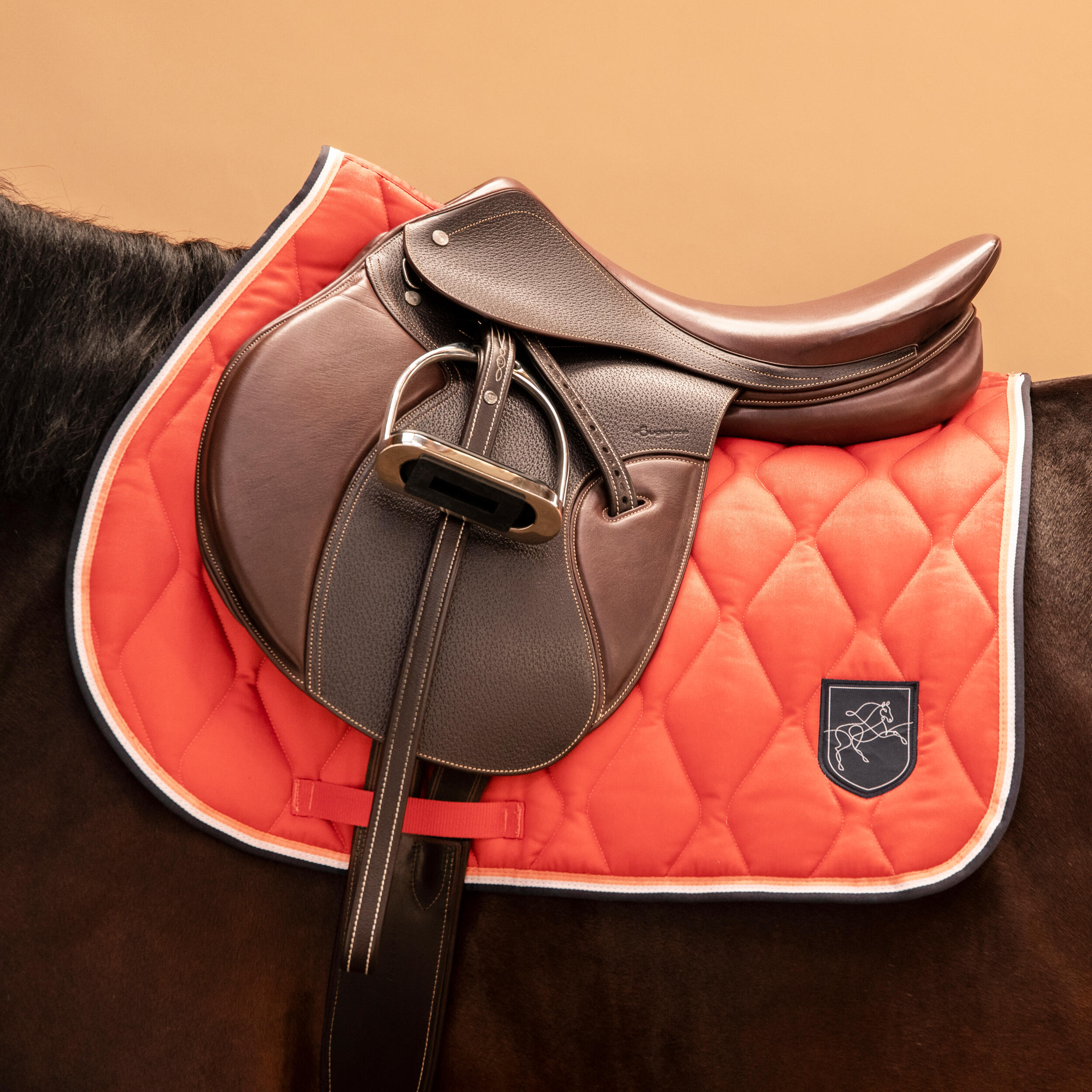 Horse & Pony Saddle Cloth 500 - Terra Cotta 3/8