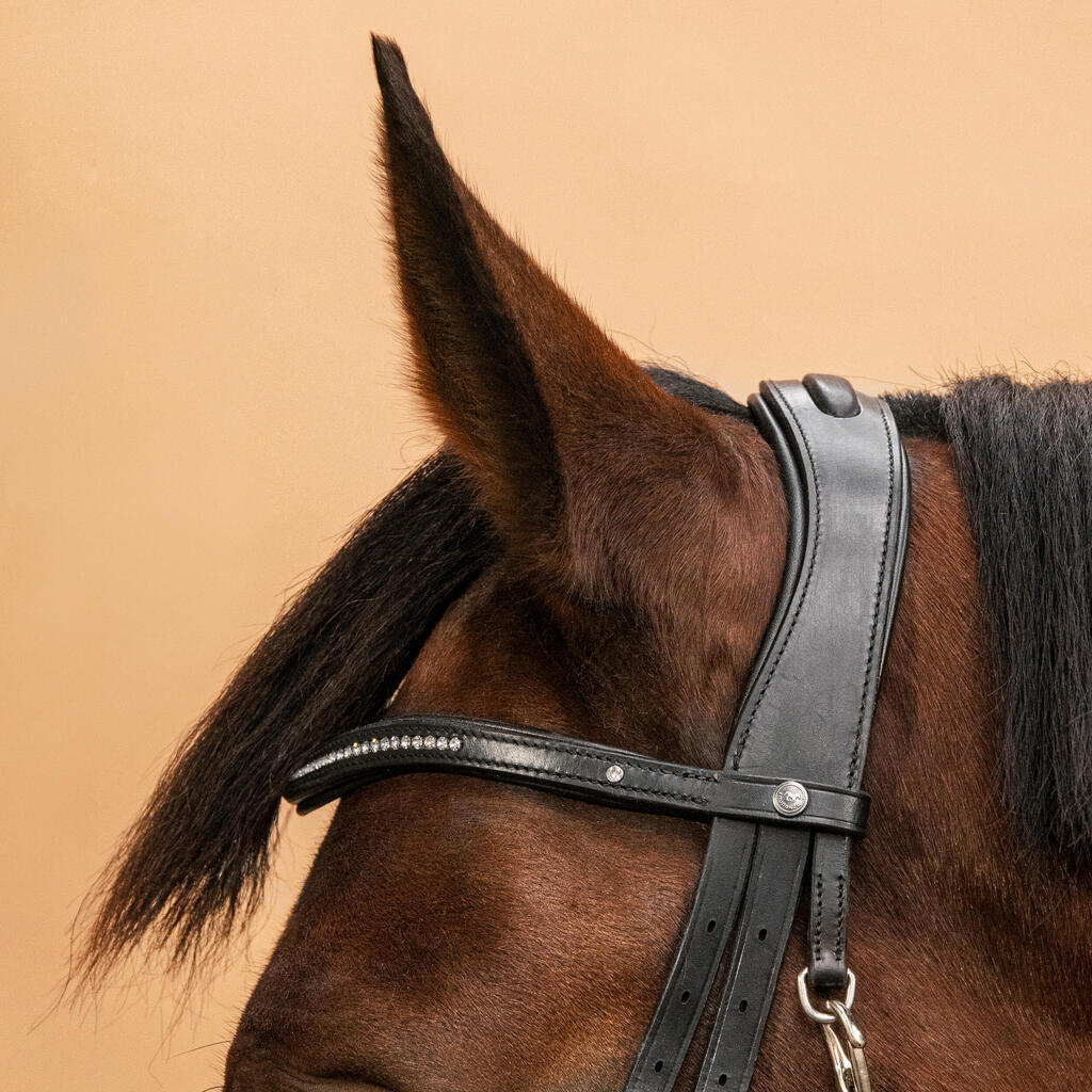 Horse & Pony Leather Grackle Bridle - Brown Topstitched