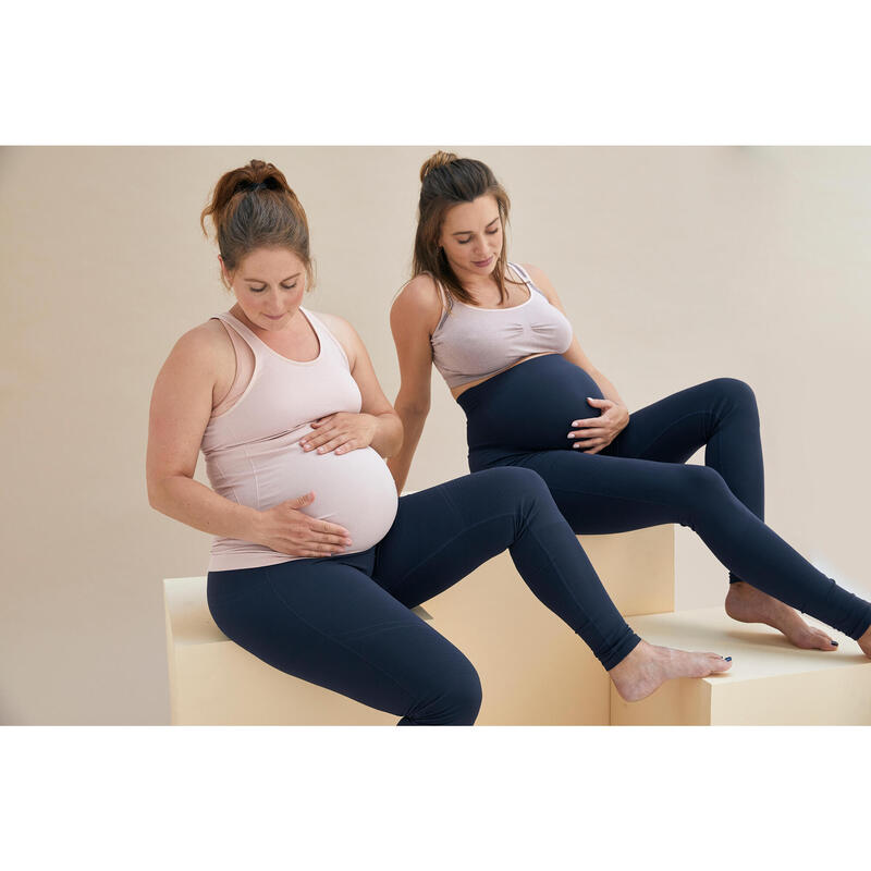 Prenatal Yoga Leggings - Navy Blue - Decathlon