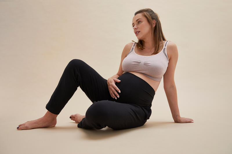 Zwangersschapsbroek voor zachte yoga zwart