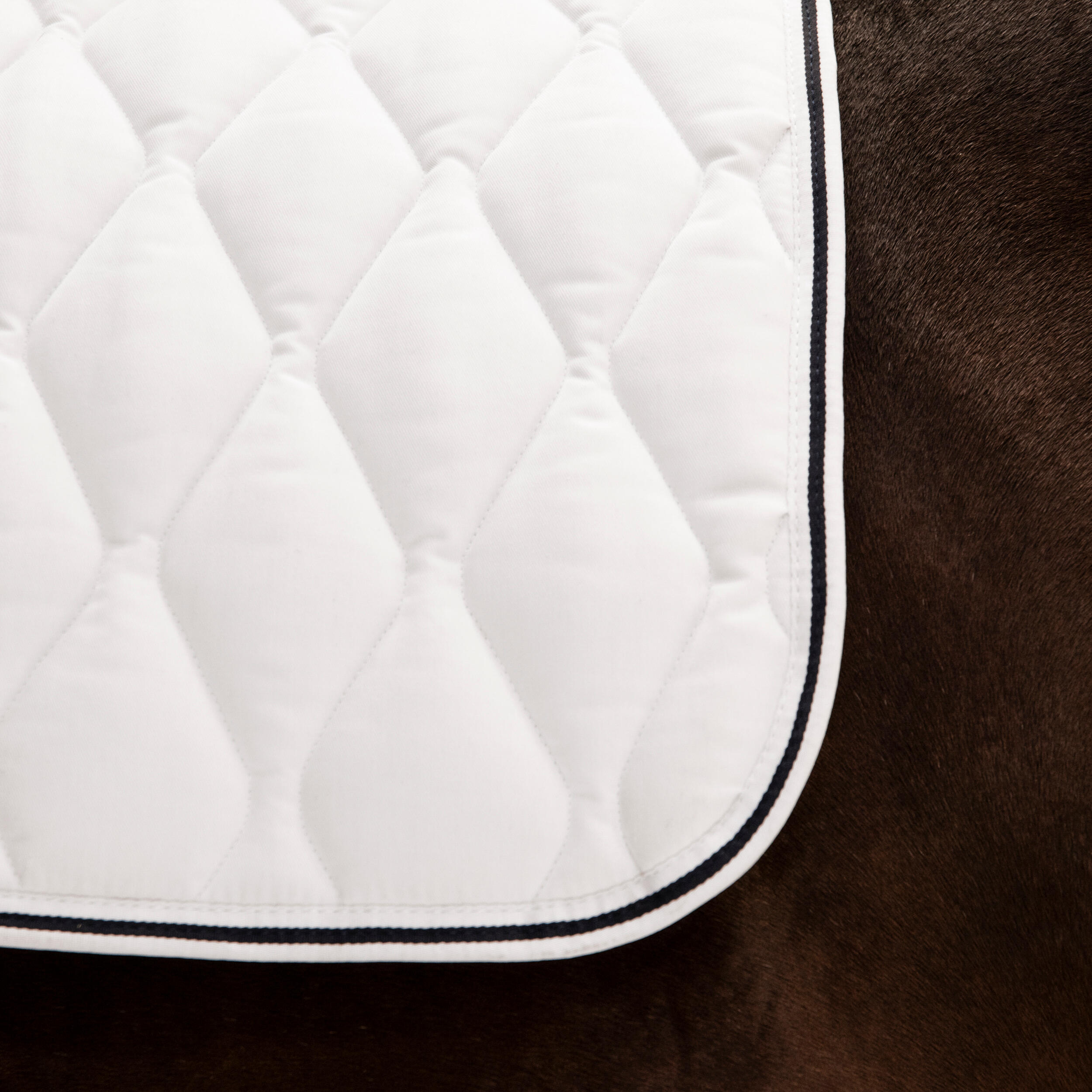 Tapis de selle d'équitation concours pour cheval & poney - 500 blanc - FOUGANZA