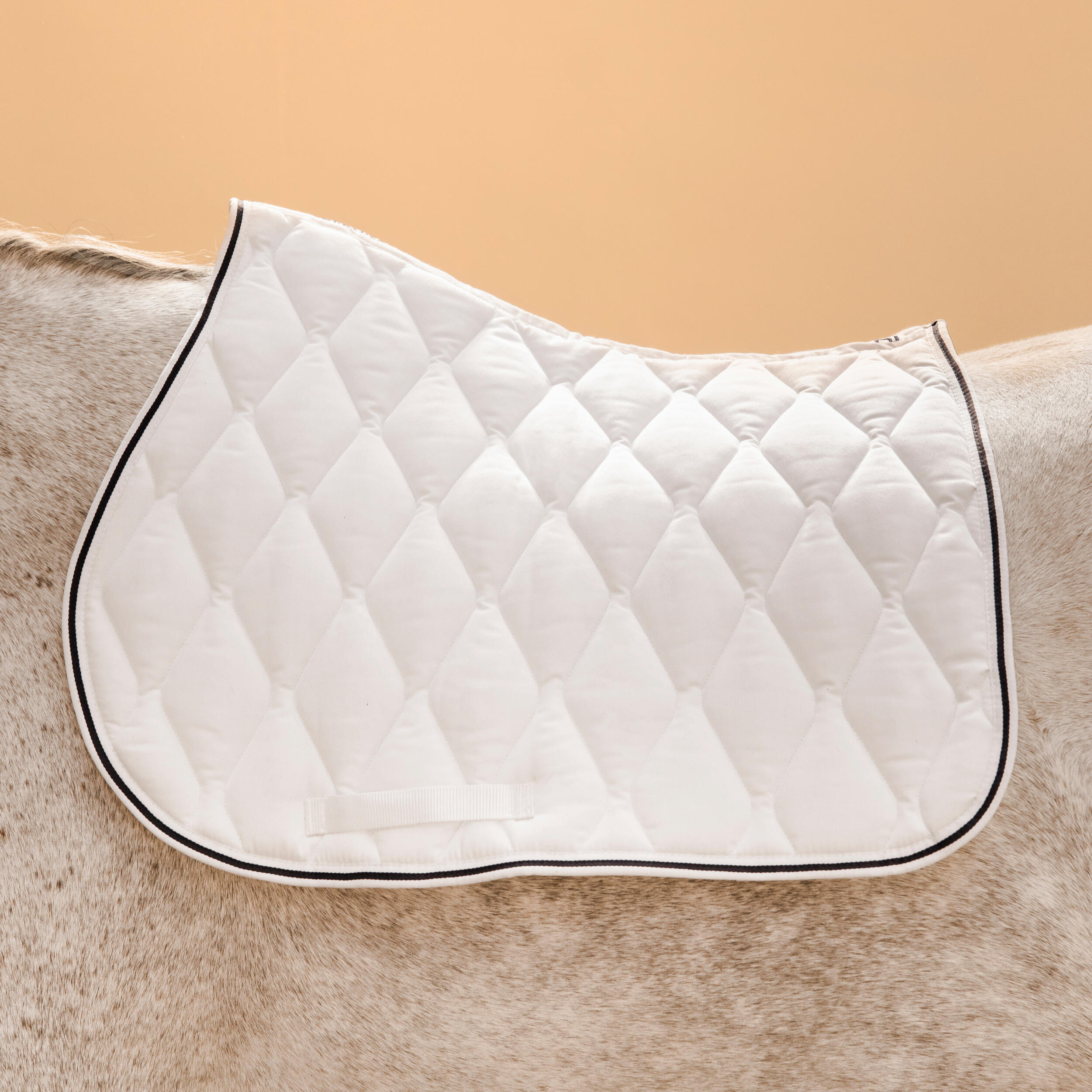 Tapis de selle d'équitation concours pour cheval & poney - 500 blanc - FOUGANZA