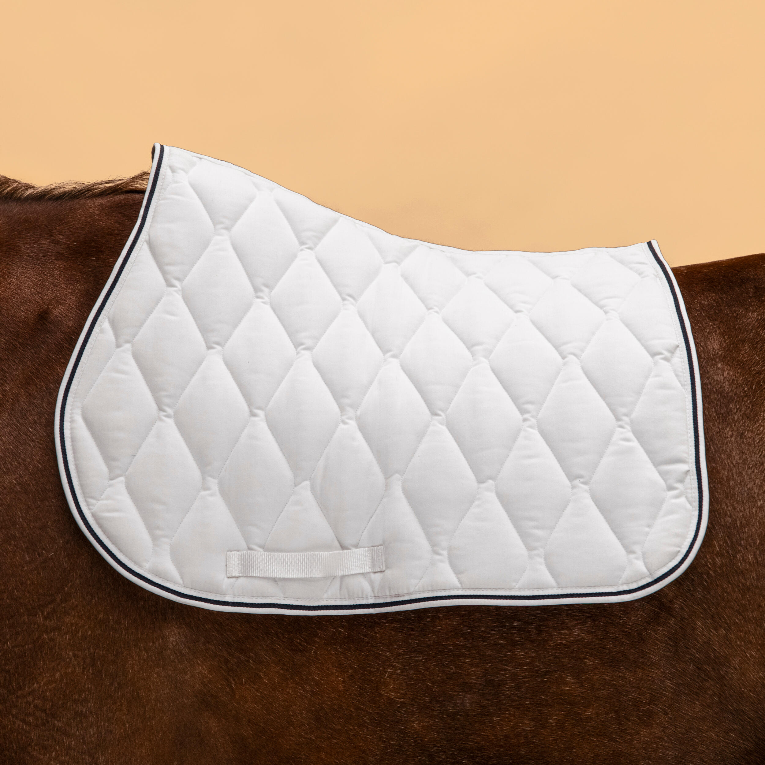 Tapis de selle d'équitation concours pour cheval & poney - 500 blanc - FOUGANZA