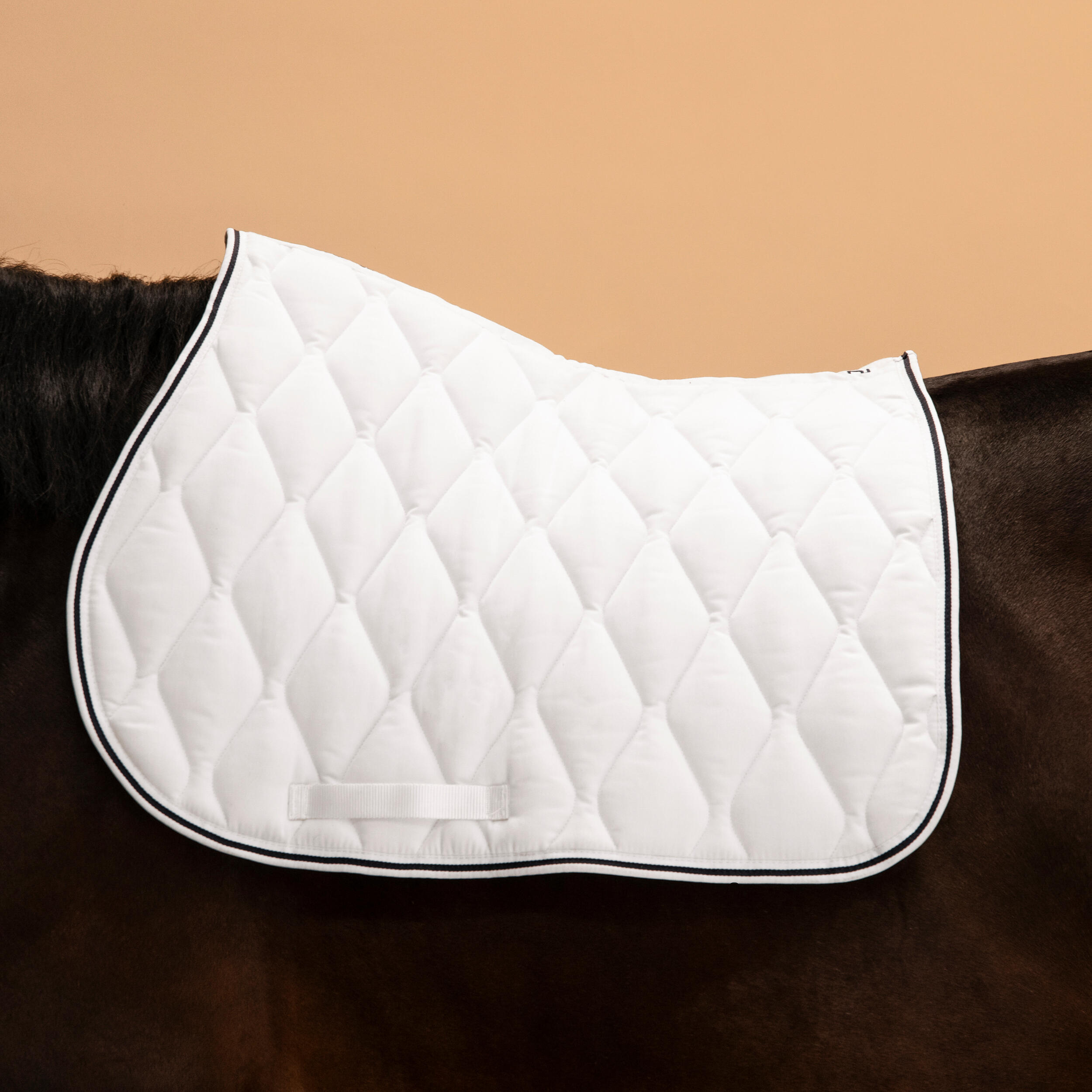 Tapis de selle d'équitation concours pour cheval & poney - 500 blanc - FOUGANZA