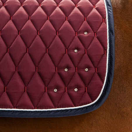 Horse and Pony Rhinestone Saddle Cloth 500 - Burgundy