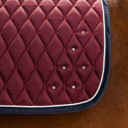 Horse & Pony Saddle Cloth 100 - Dark Burgundy Rhinestones